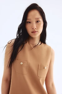 Pocket-Detail Shift Dress