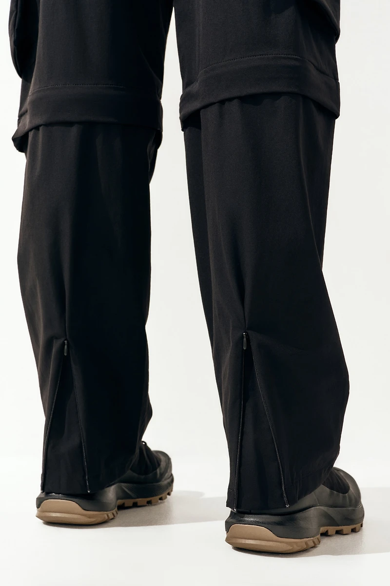 Barrel-Leg Convertible Pants