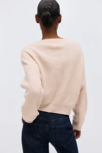 Chandail grande taille à encolure bateau