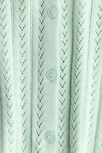 Pointelle-Knit Cotton Cardigan