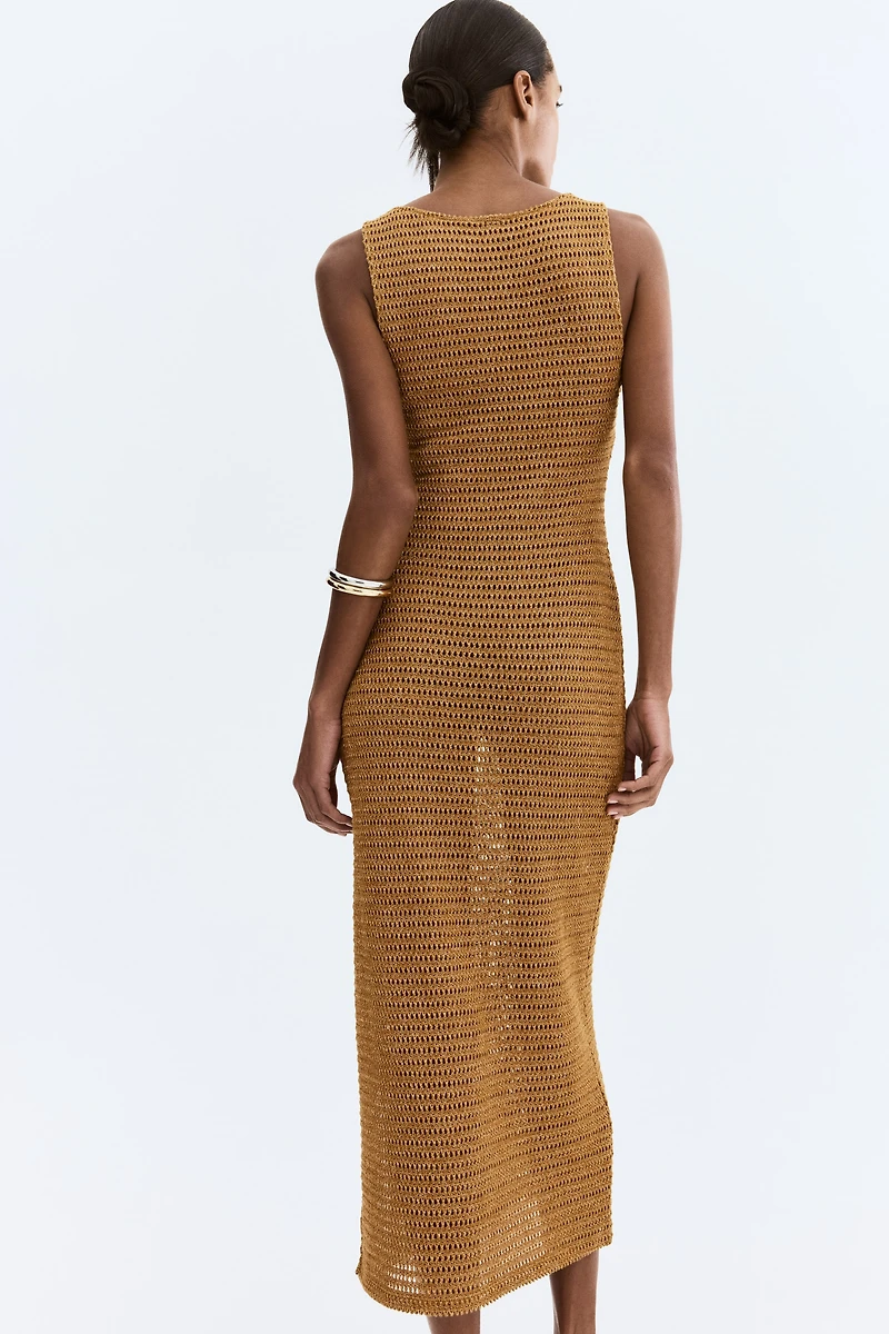 Glittery Crochet-Look Dress