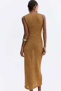 Glittery Crochet-Look Dress