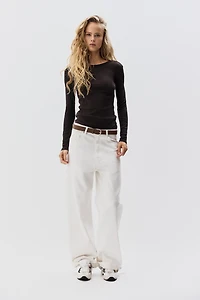 Haut en coton côtelé