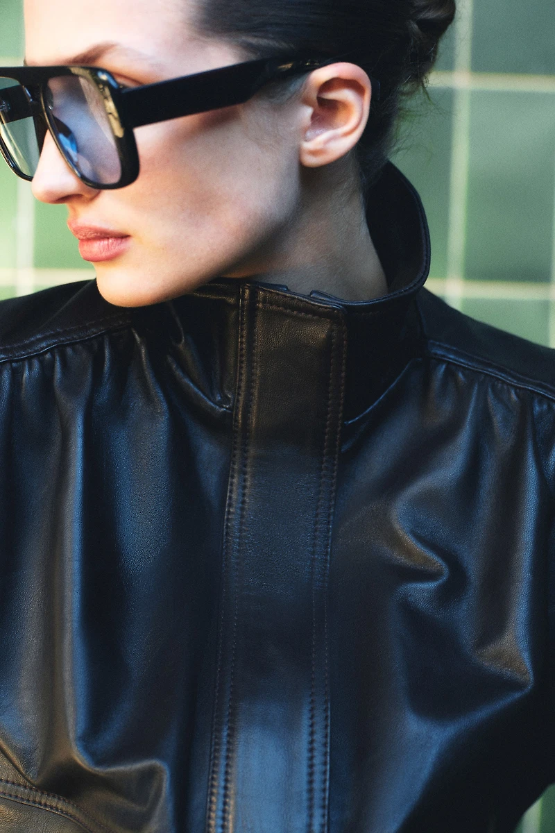 Oversized Leather Jacket