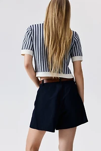Linen-Blend Shorts