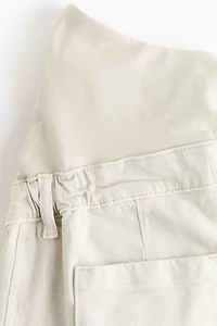 MAMA Wide-Leg High-Waist Ankle Jeans