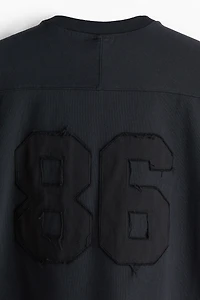 Oversized Motif-Detail Cotton T-Shirt