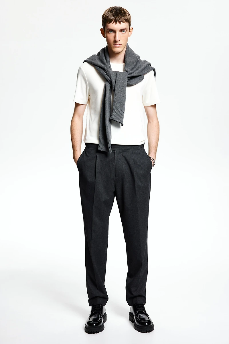 Viscose-Blend Dress Pants
