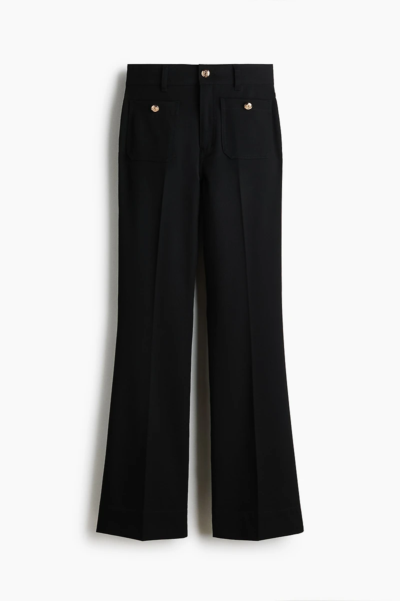 Flared Twill Pants