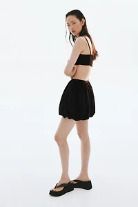 Bubble-Hem Mini Skirt