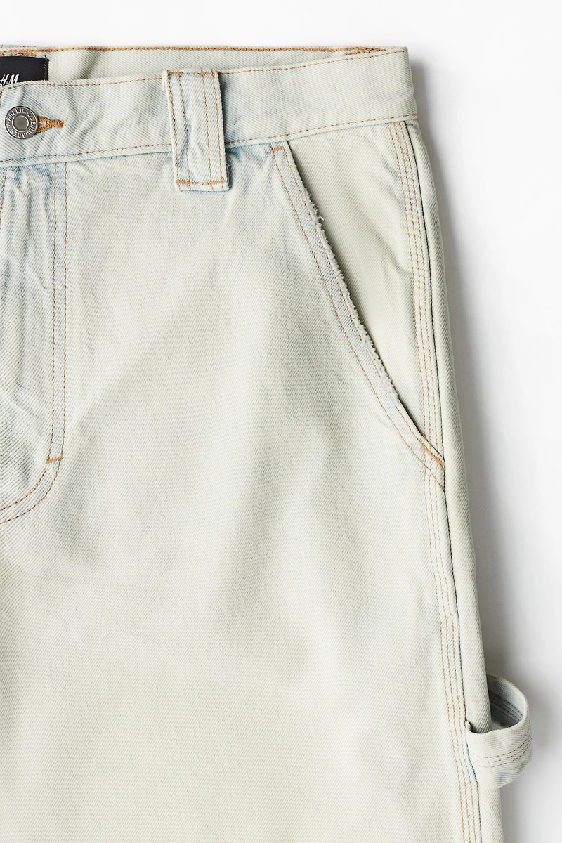 Short avec passant Coupe Flottante en denim