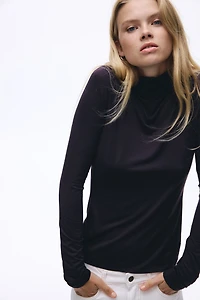 Viscose Turtleneck Top