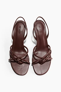 Heeled Leather Sandals
