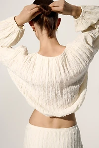 Balloon-Sleeved Top