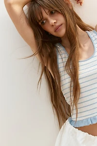 Ruffle-Trimmed Tank Top