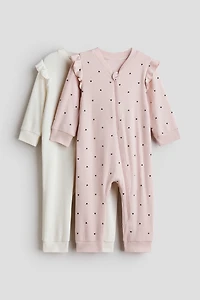 2-Pack Cotton Pajama Jumpsuits