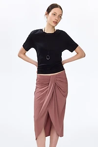 Draped Jersey Skirt