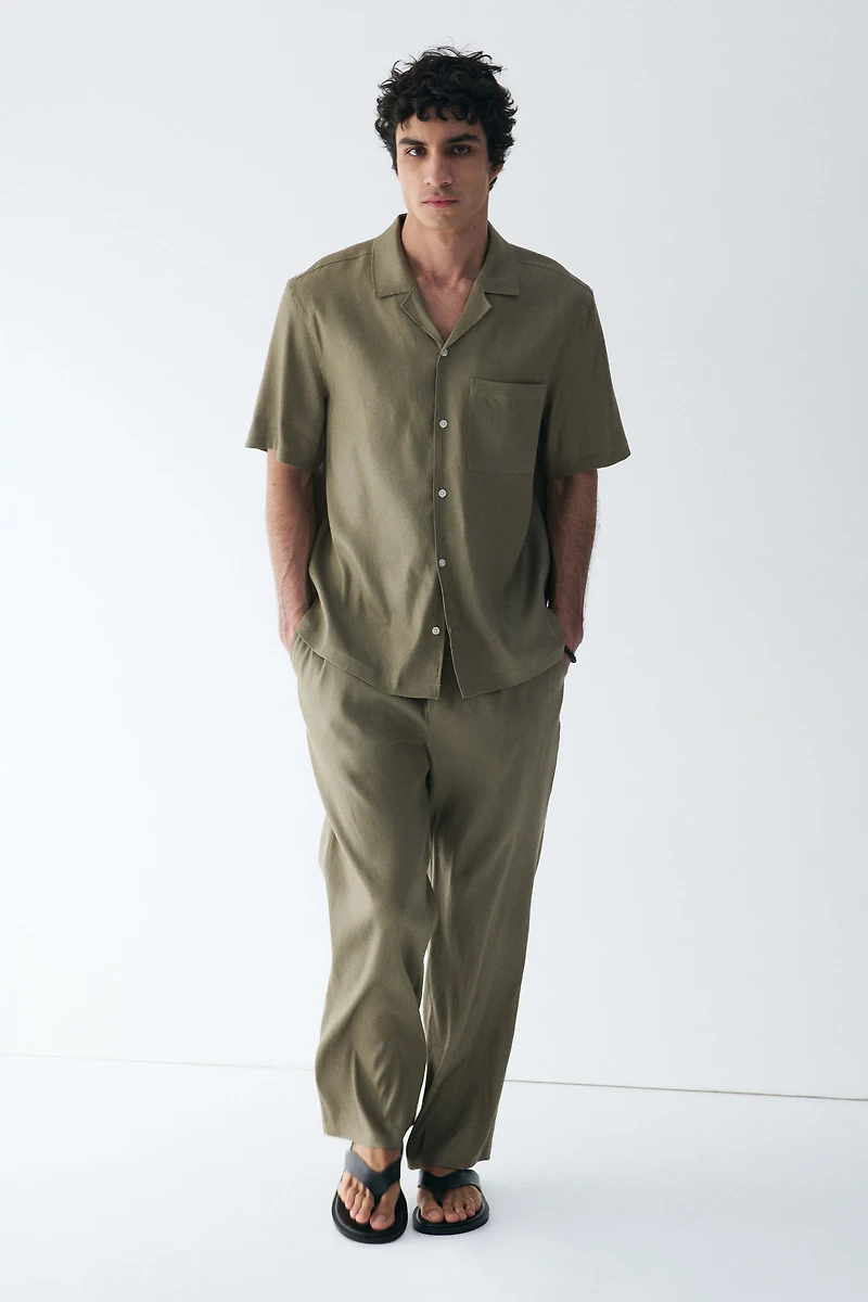 Relaxed-Fit Linen-Blend Shirt