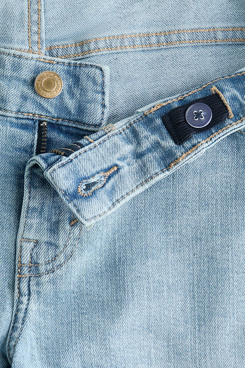 MAMA Wide Low Waist Ankle Jeans