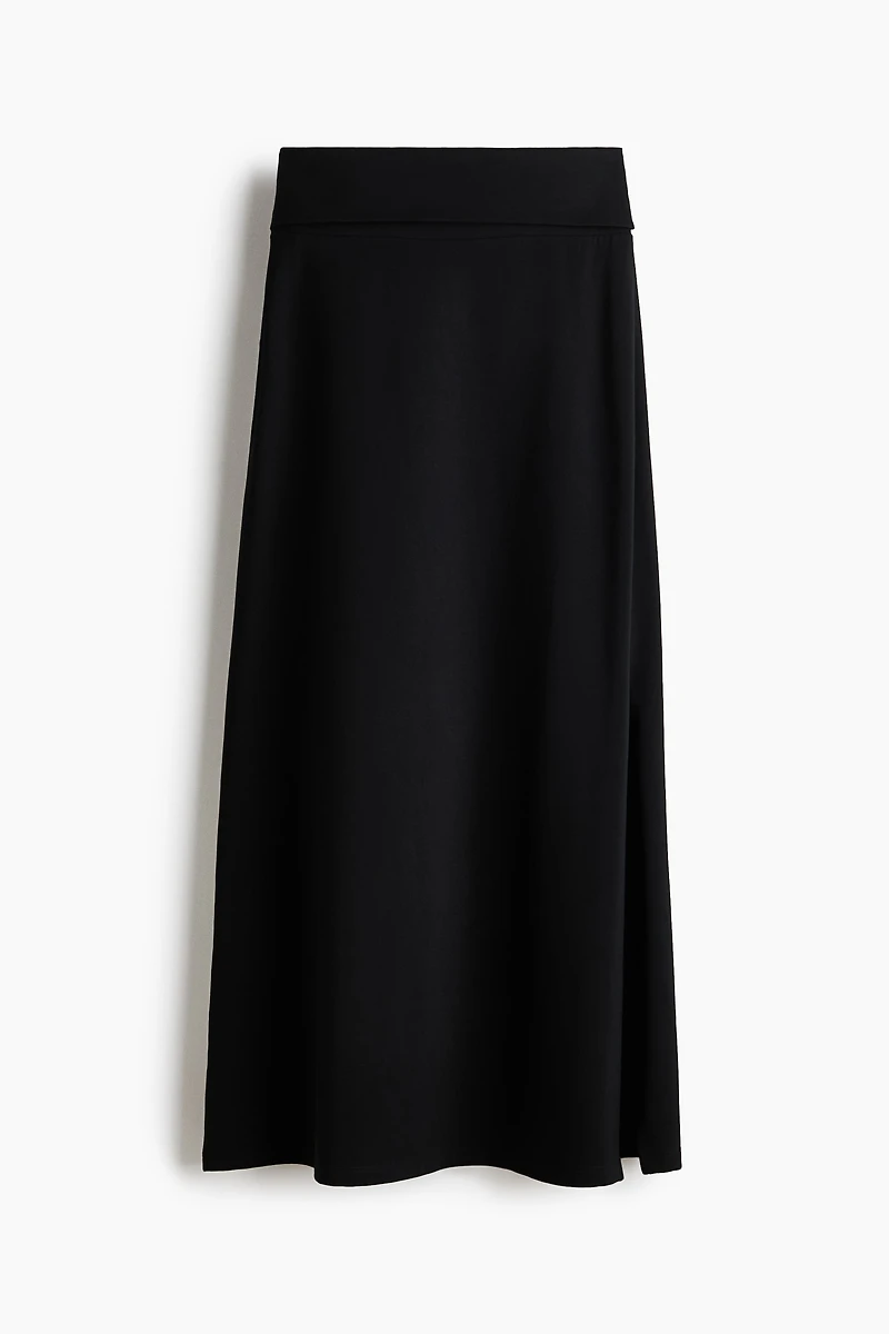 Cotton Skirt with Foldover Waist