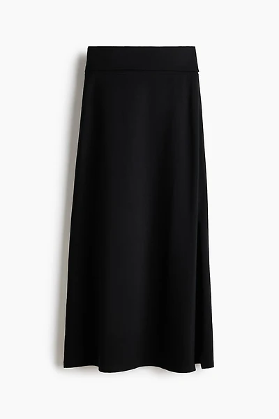 Cotton Skirt with Foldover Waist