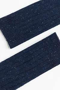 Chaussettes en tricot côtelé