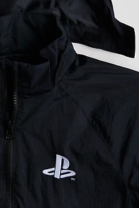 Veste coupe-vent à capuche en nylon