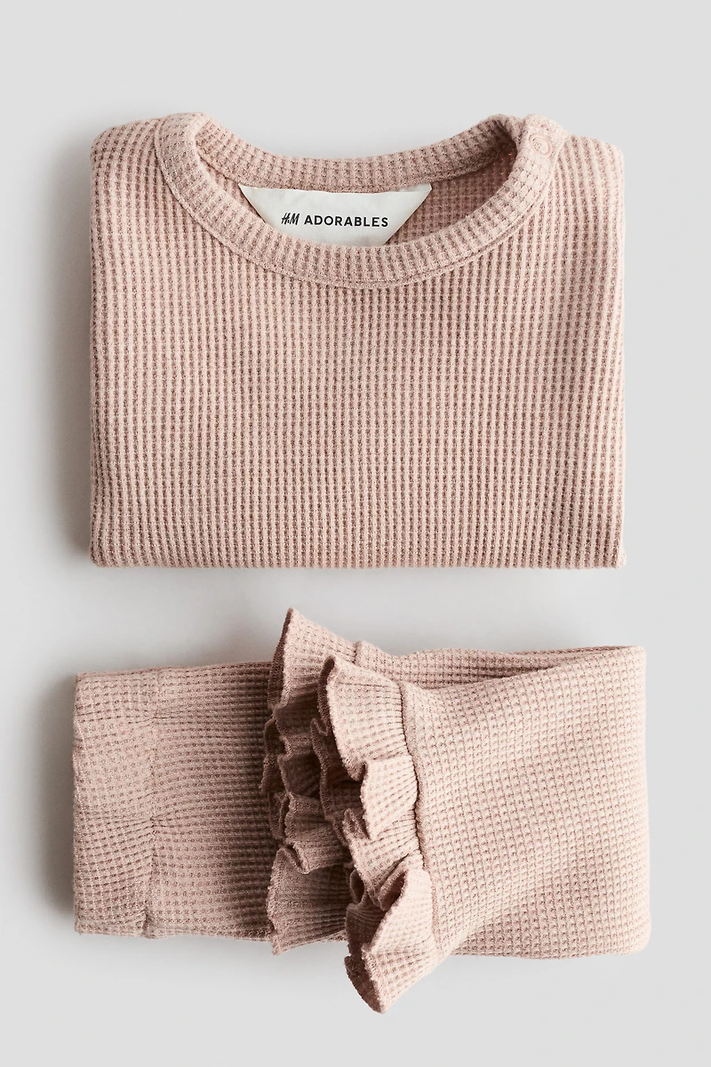 Ensemble 2 pièces en coton gaufré