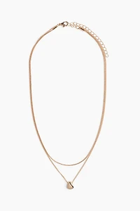 Collier à deux rangs avec pendentif