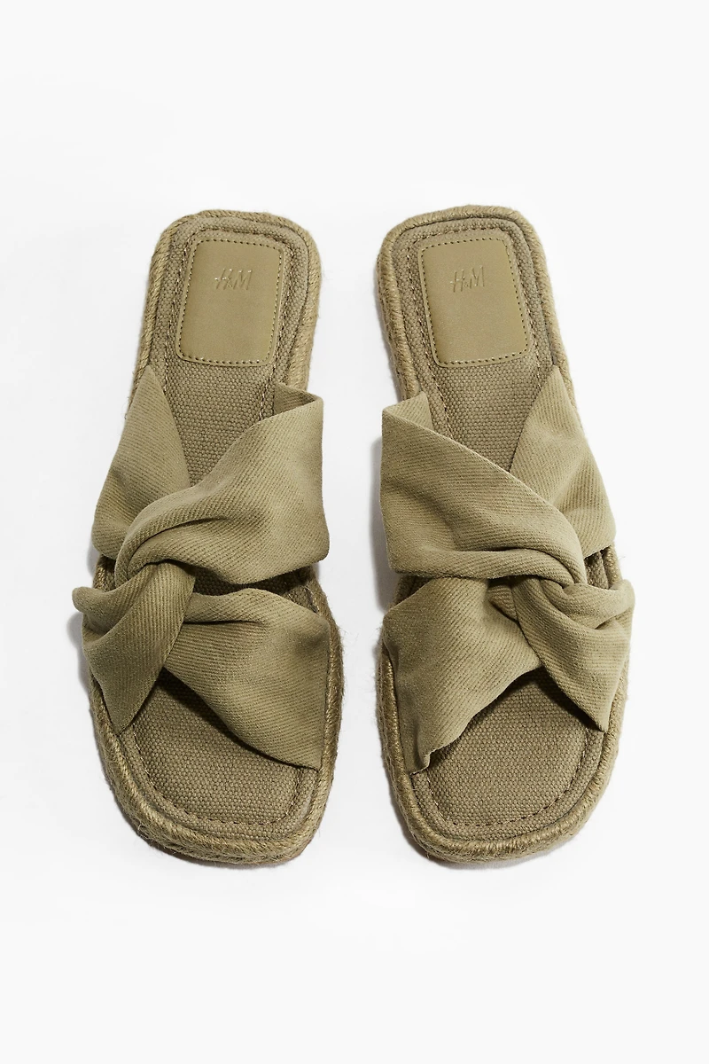 Twist-Detail Espadrille Sandals