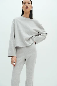 Flared Fine-Knit Leggings