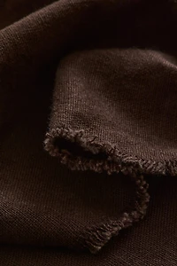 Linen-Blend Table Runner with Fringe