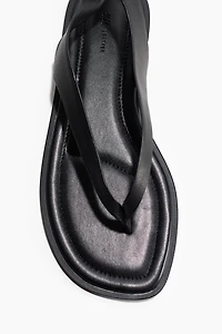 Tie-detail leather sandals