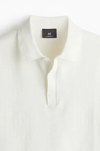 Polo Coupe Amincie en maille texturée