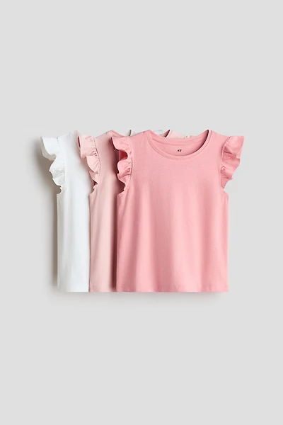 Lot de 3 hauts à manches volantées