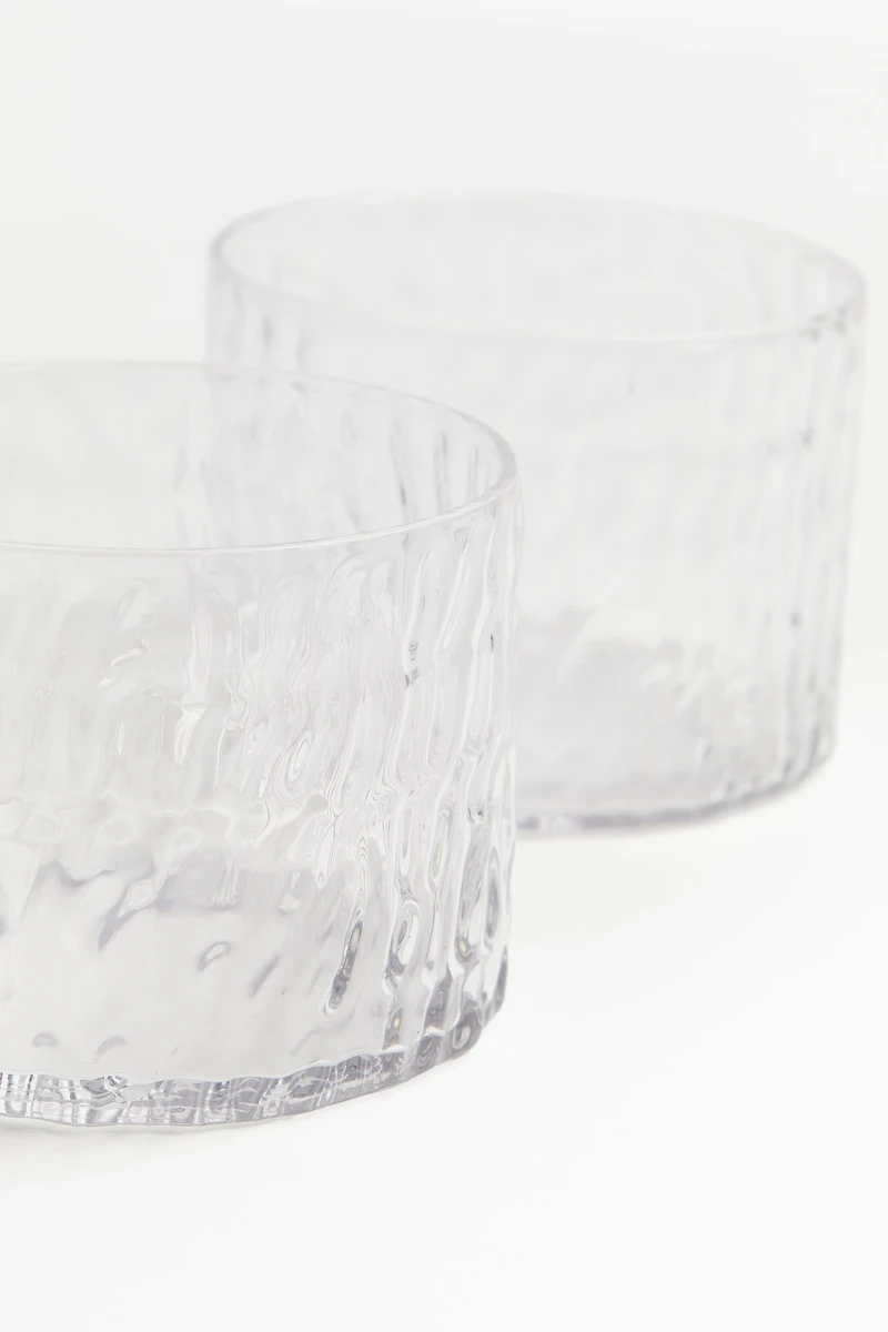 Lot de 2 verres à eau en verre