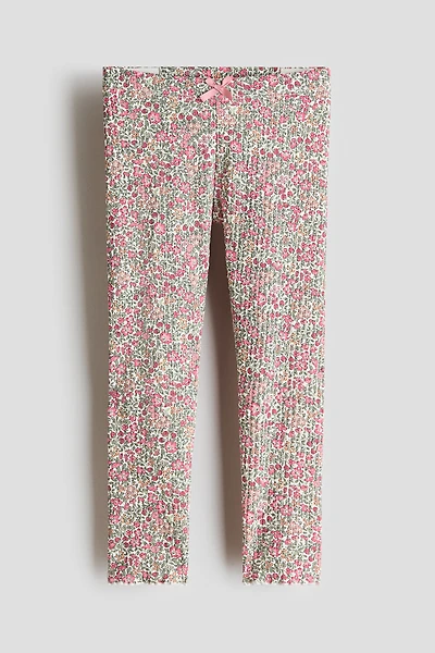 Ribbed Cotton Leggings