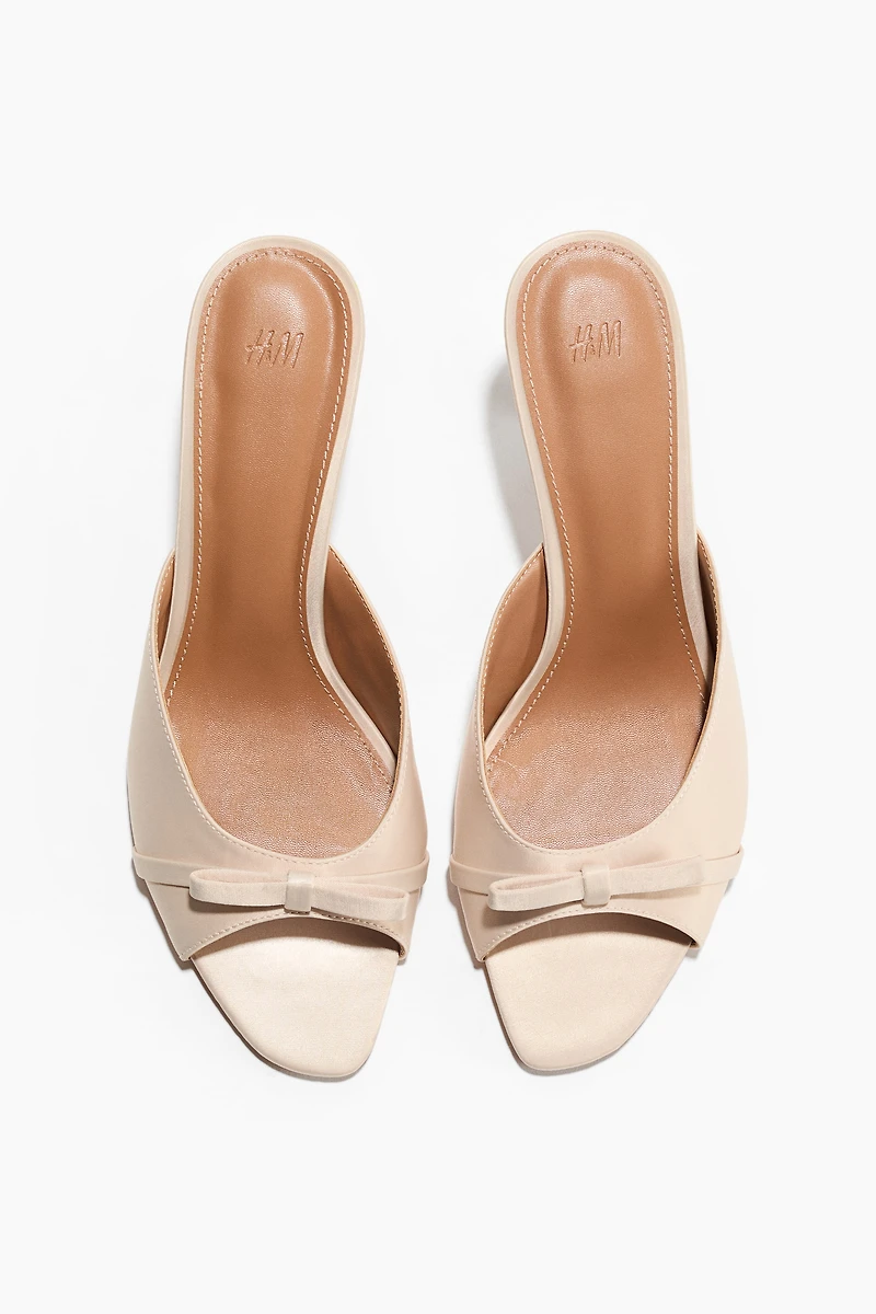 Bow-Detail Heeled Sandals