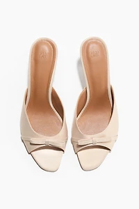 Bow-Detail Heeled Sandals