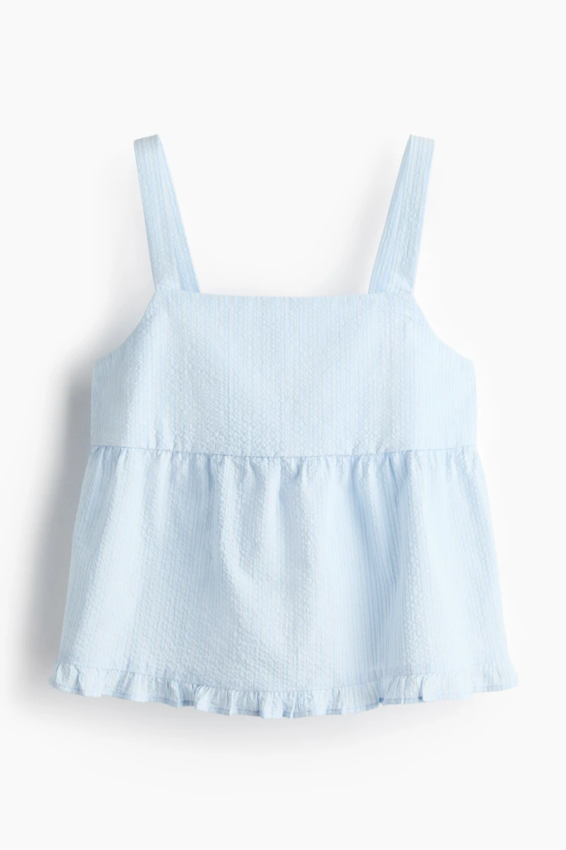 Cotton Seersucker Top