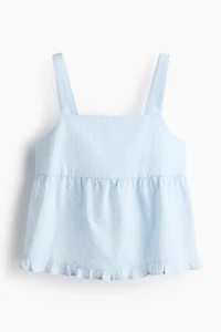 Cotton Seersucker Top