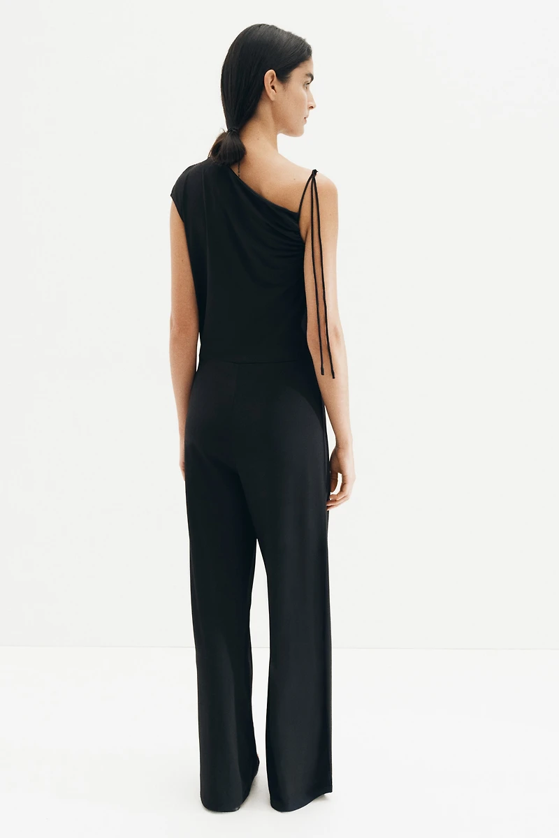 Asymmetric Jersey Jumpsuit