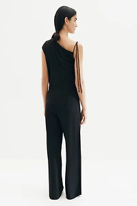 Asymmetric Jersey Jumpsuit
