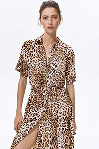 Tie-belt Shirt Dress