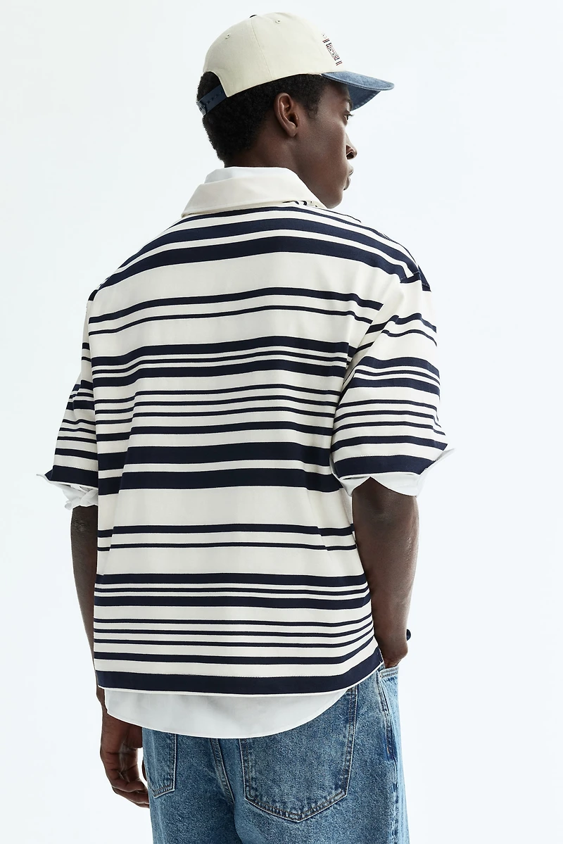 Loose-Fit Cotton Rugby Shirt