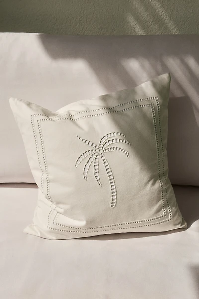 Eyelet-Embroidered Cushion Cover