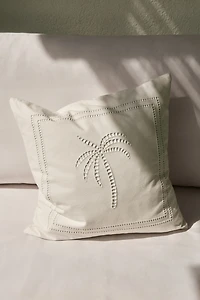 Eyelet-Embroidered Cushion Cover