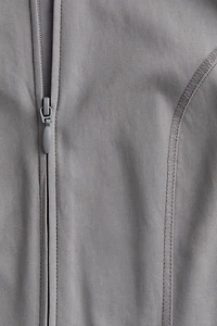 Collared zip-through top