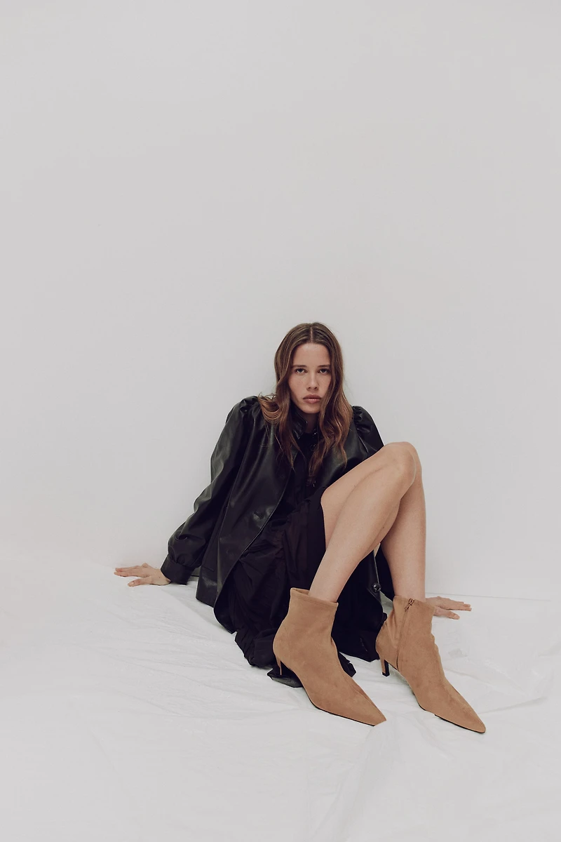 Bottines-chaussettes à talon