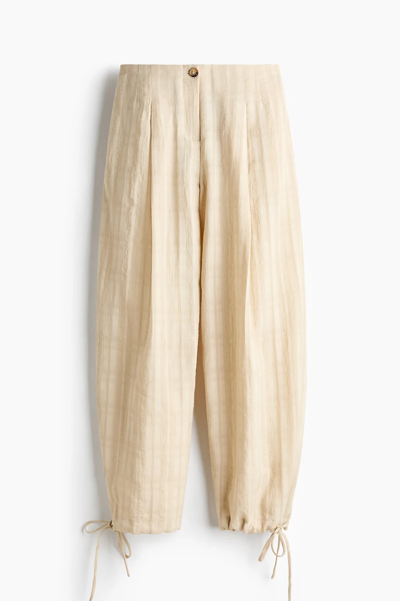 Drawstring-Detail Balloon-Leg Pants